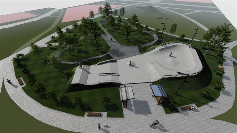 В парке 400-летия Красноярска построят скейт-площадку и памп-трек